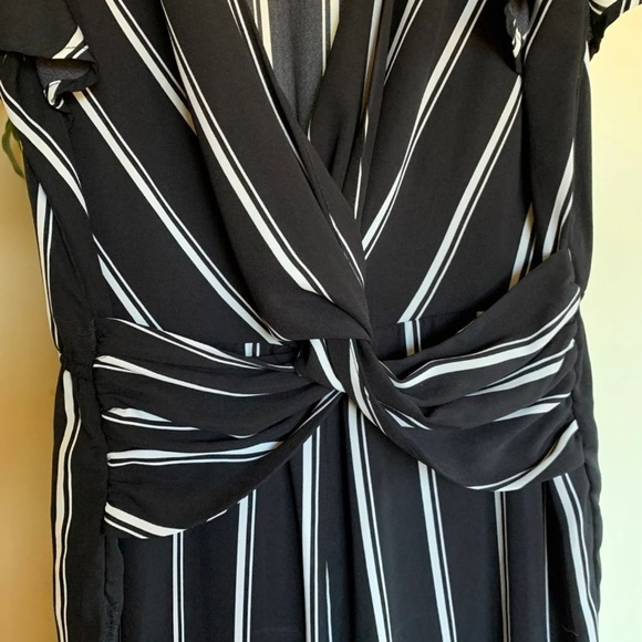 Striped waist detail full length romper - Picture 2 of 4